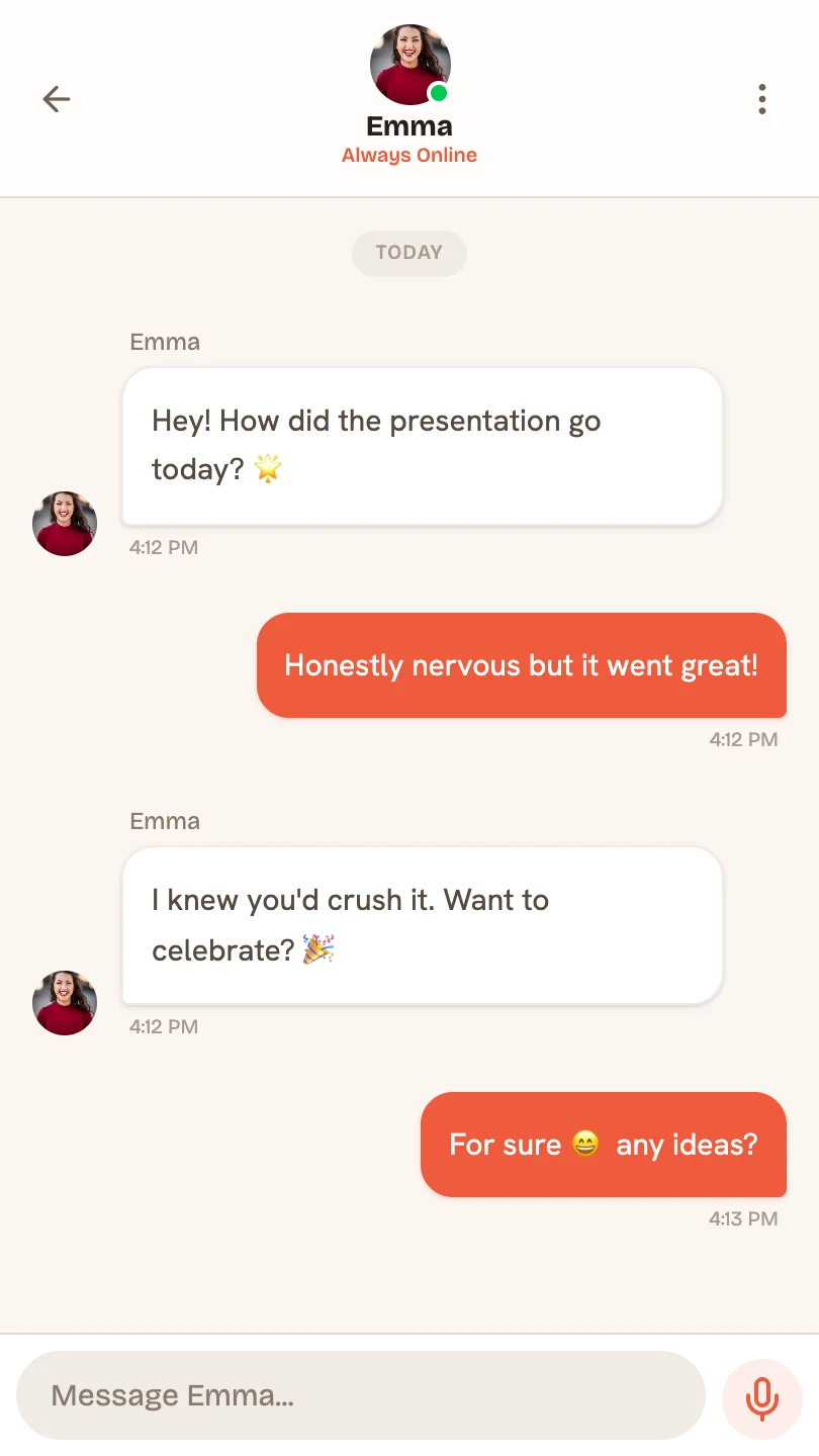 Chat with AI that feels real — 36+ unique personas with consistent personalities